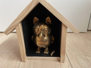Muebon - F-14 (2018) Brass Sculpture with Birdhouse - Image 7