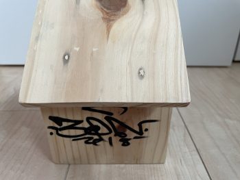 Muebon - F-14 (2018) Brass Sculpture with Birdhouse - Image 8